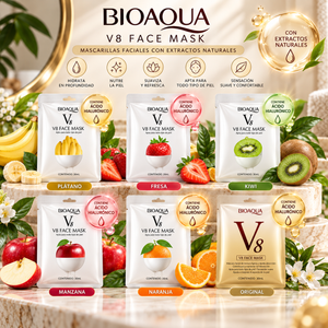 ✨ Mascarilla Facial BIOAQUA V8 con Ácido Hialurónico