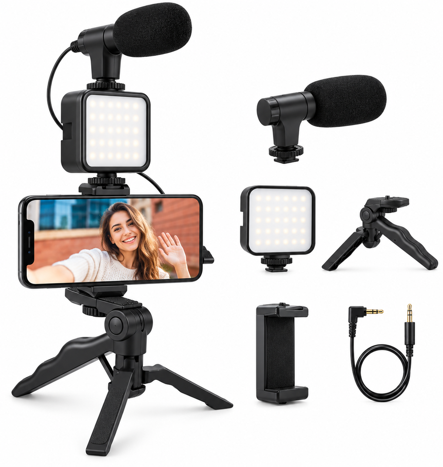Kit de Grabación AY-49 4 en 1 para TikTok, Reels, Live y Creación de Contenido