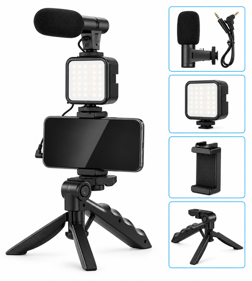 Kit de Grabación AY-49 4 en 1 para TikTok, Reels, Live y Creación de Contenido
